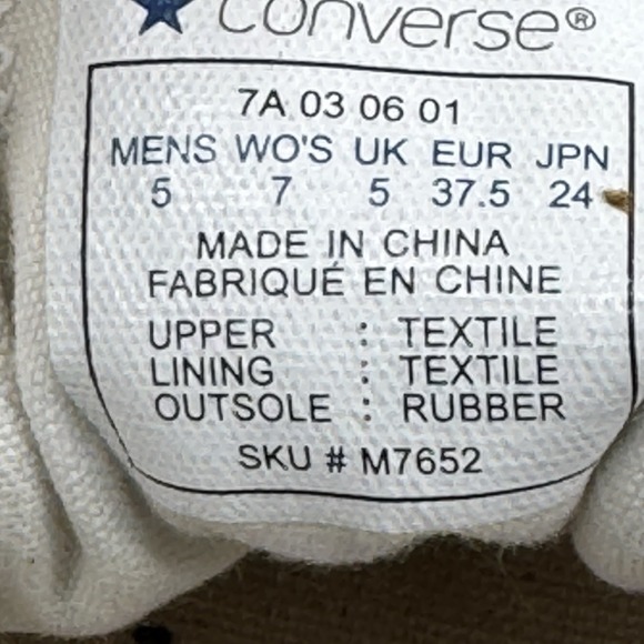 Converse Chuck Taylor All Star Low Men 5 Women 7 Optic White Canvas‎ Sneaker - Picture 12 of 12